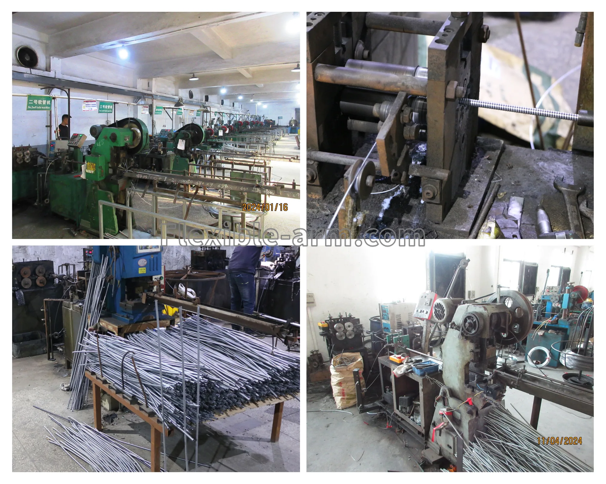 Flexible gooseneck tubing manufacturing area for OEM production review