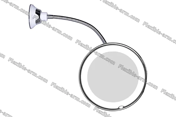 Gooseneck magnifying makeup mirror