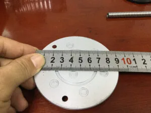 Production inspection of flexible gooseneck arm components