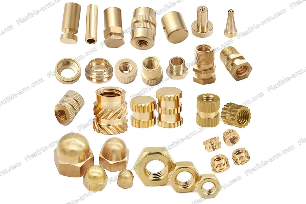 CNC machined brass parts for connector and fitting production