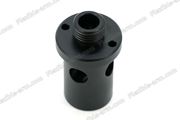 Black aluminum CNC machining part for custom assemblies