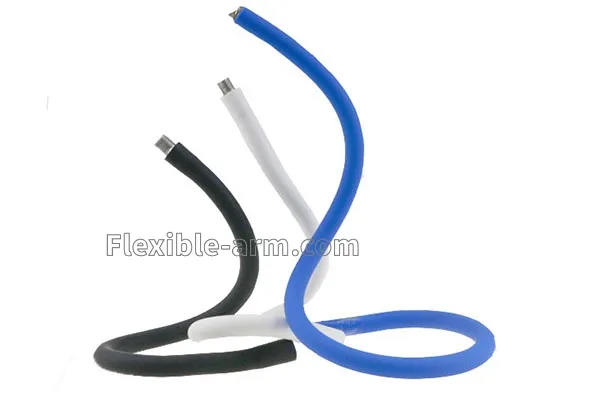 Color silicone covered flexible gooseneck USB cable samples