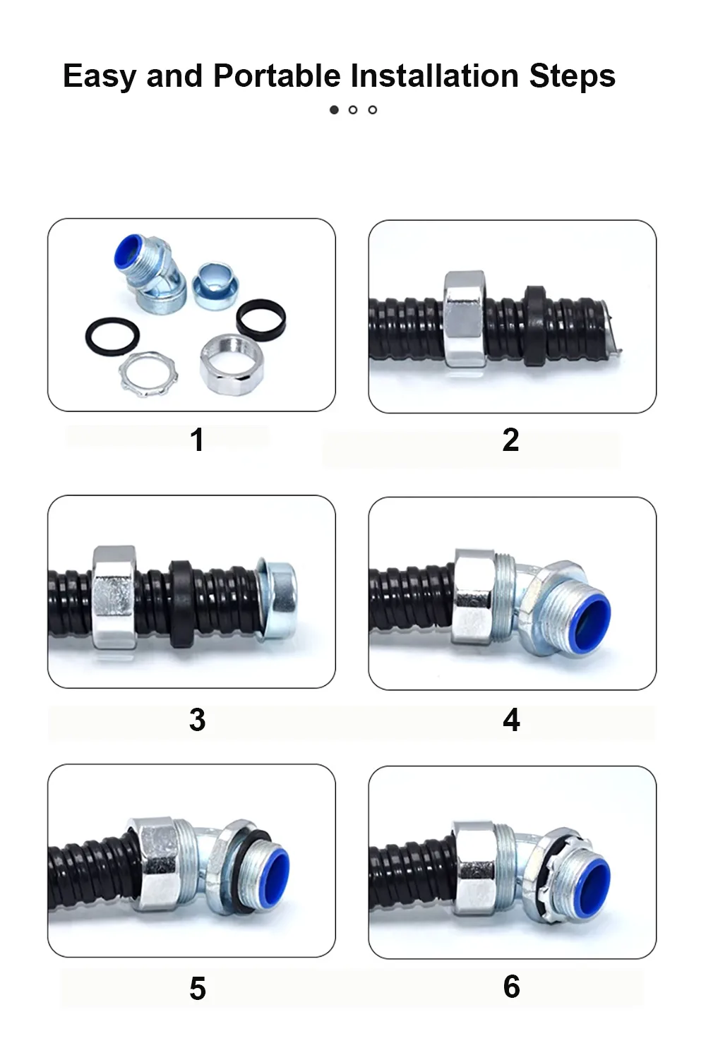 Liquid tight connector for 90 degree liquid tight connectors production review
