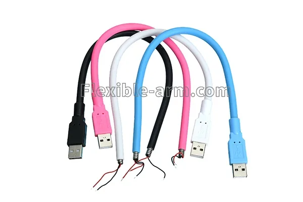 Bendable gooseneck USB cable