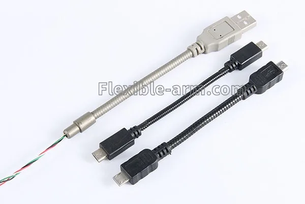 Flexible USB arm for bendable device connection