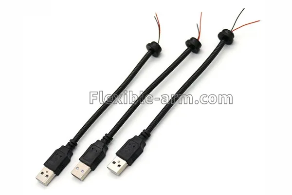 Bendable gooseneck USB cable for flexible device connection