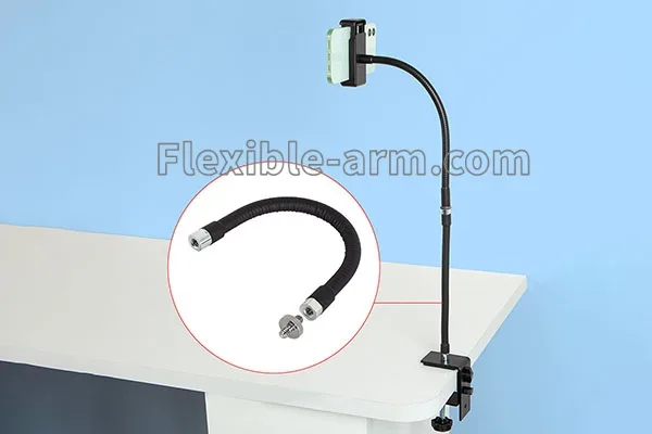 iPad tablet holder with bendable gooseneck support