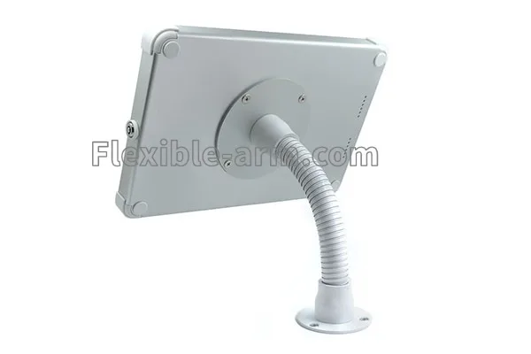 Tablet computer mount with adjustable flexible gooseneck arm