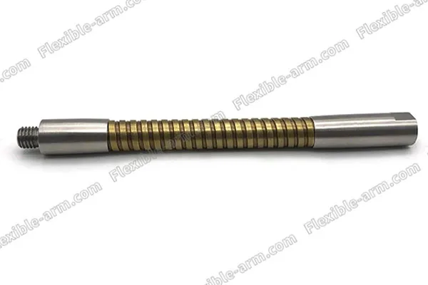 Brass Stainless Steel Flex Arm 3 material and finish detail for custom gooseneck tubing