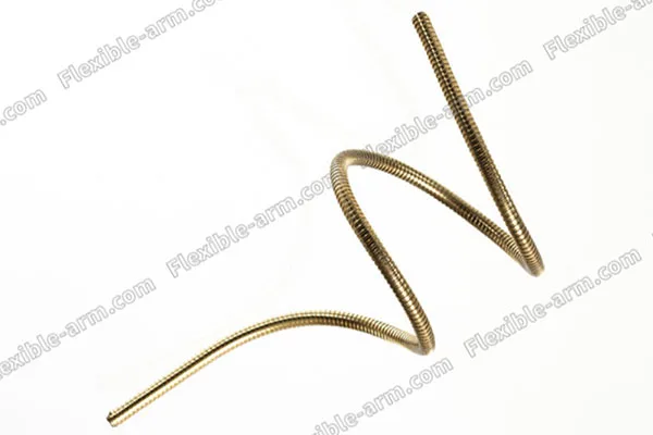 Brass Stainless Steel Flex Arm 4 material and finish detail for custom gooseneck tubing