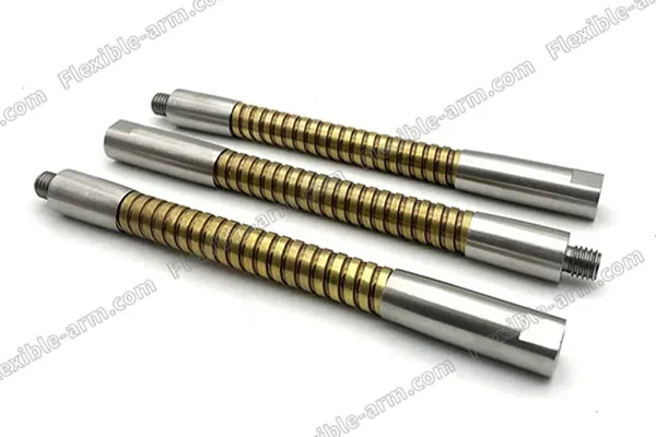 Brass Stainless Steel Flex Arm material and finish detail for custom gooseneck tubing