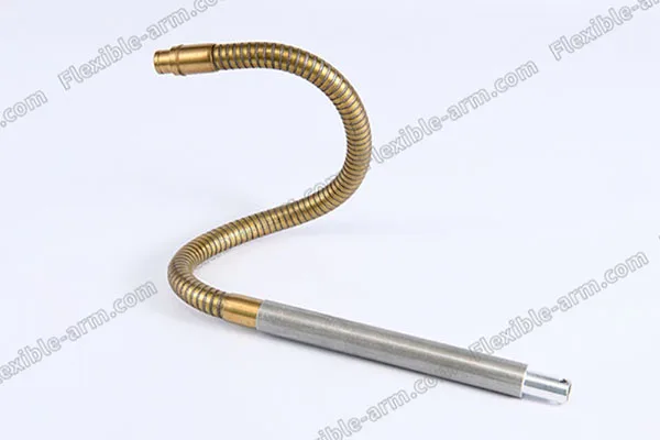 Brass Stainless Steel Gooseneck Hose 2 material and finish detail for custom gooseneck tubing