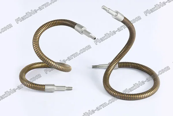 Brass Steel Flex Arms 2 material and finish detail for custom gooseneck tubing
