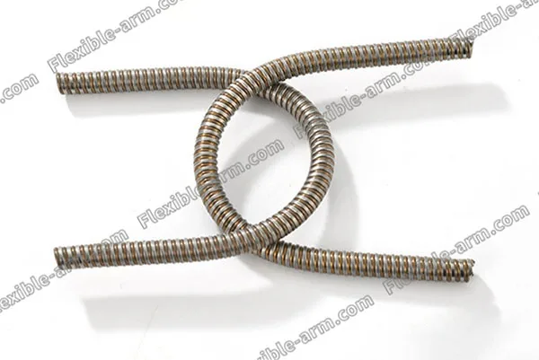 Brass Steel Flex Tubes material and finish detail for custom gooseneck tubing