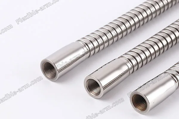 Stainless Steel Gooseneck Hose material and finish detail for custom gooseneck tubing