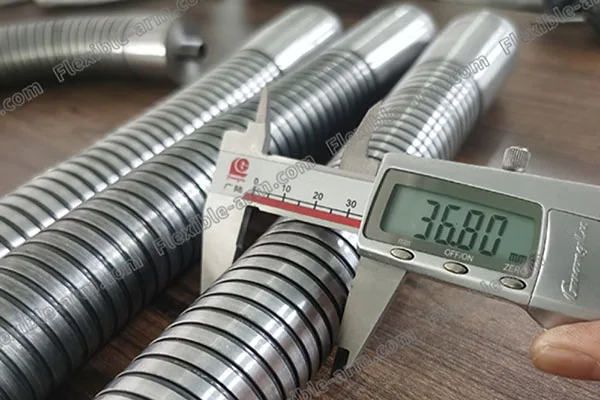 Steel Flexible Gooseneck 3 material and finish detail for custom gooseneck tubing