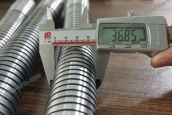 Steel Flexible Gooseneck Hose material and finish detail for custom gooseneck tubing