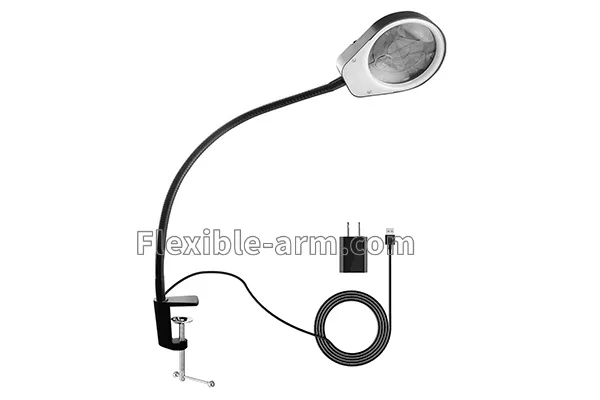 Led gooseneck magnifier stand using Magnifying glass with gooseneck arm