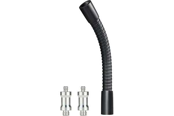 flexible holder arm using black metal gooseneck tube assemblies