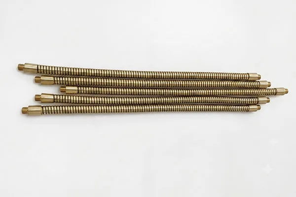 Brass Flex Gooseneck Arm material and finish detail for custom gooseneck tubing